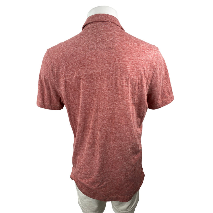 Banana Republic The Vintage T Men's Red Heather Pocket Polo Shirt Top Size L