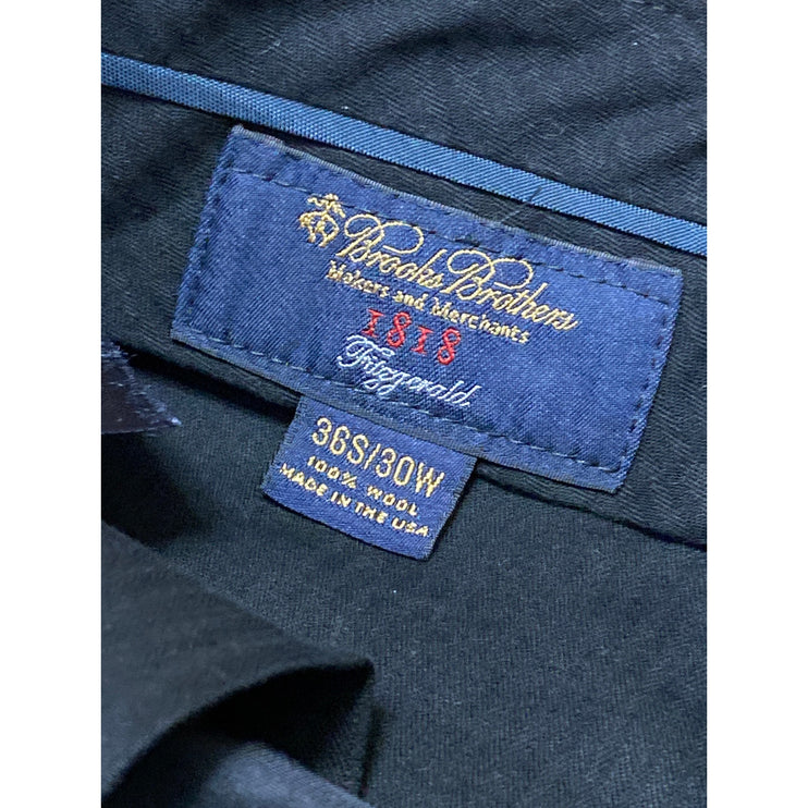 Brooks Brothers Women's Black High Waisted Straight Leg Trousers Dress Pants 36