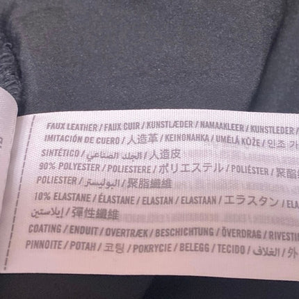 Abercrombie & Fitch Black Faux Leather Zip Mini A-Line Pencil Skirt Skort Size M