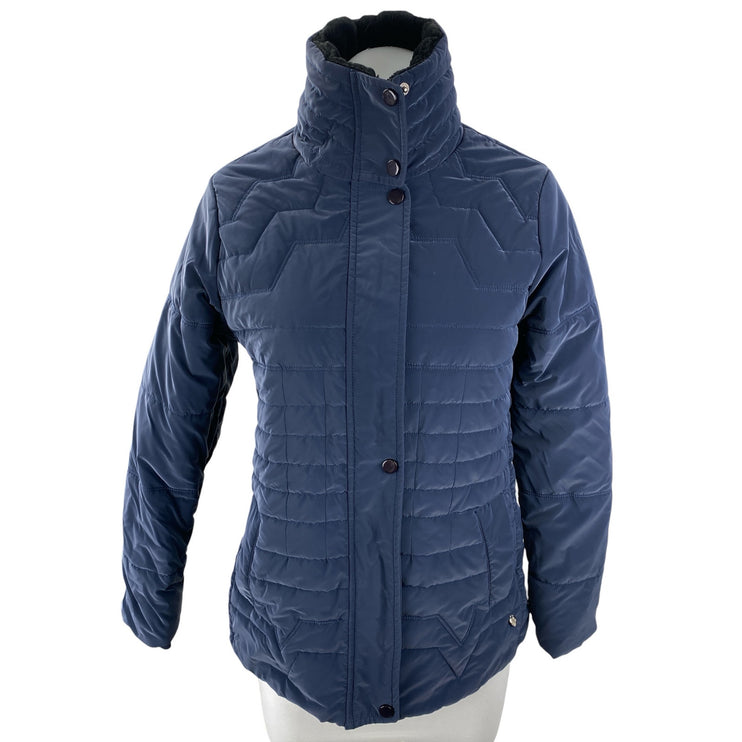 Monte Carlo Women's Navy Blue Long Sleeve Puffer Quilter Coat Jacket Size M
