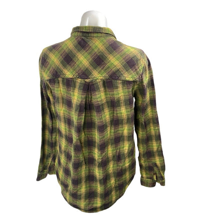Urban Outfitters BDG Green Plaid Check Flannel Long Sleeve Button Down Shirt S