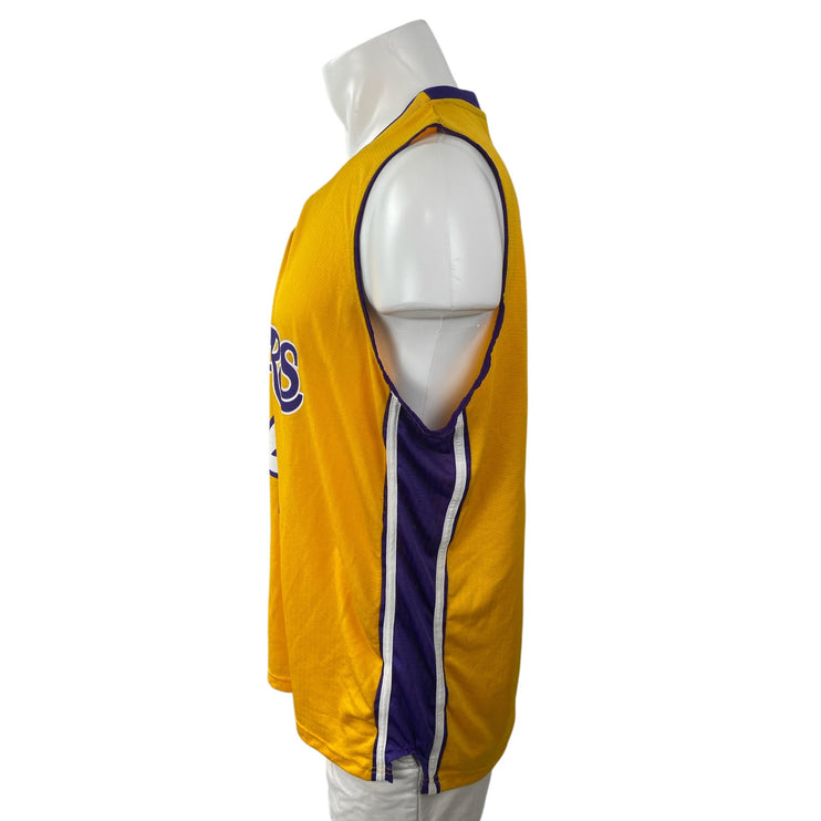 NBA Los Angeles Lakers Kobe Bryant Yellow Basketball Muscle Jersey Tank Top XL