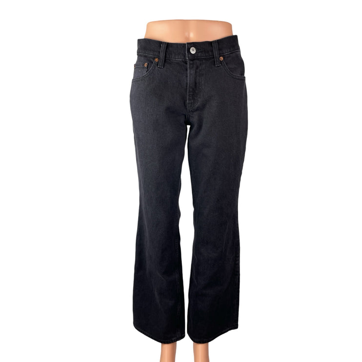 Abercrombie & Fitch Women's Black Low Rise Bootcut Flare Denim Jeans Pants Sz 4