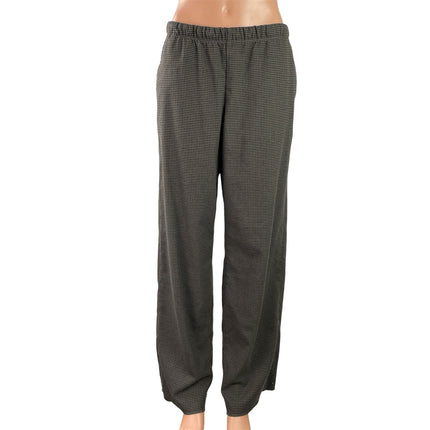 Gap Women's Gray Houndstooth High Rise Wide Leg Baggy Trousers Pants Size S