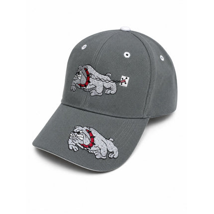 Men's Wool Gray Georgia Bulldogs Double Dawg Embroidered Baseball Hat Cap OS