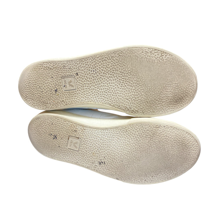 Veja Esplar Women White Leather Lace Up Low Top Athletic Sneakers Shoes Size 9.5
