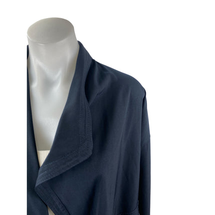 Max Studio Women's Navy Blue Long Sleeve Cardigan Open Blazer Jacket Size XL