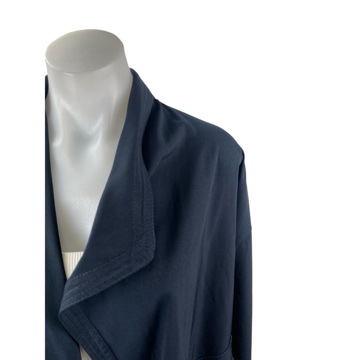 Max Studio Women's Navy Blue Long Sleeve Cardigan Open Blazer Jacket Size XL