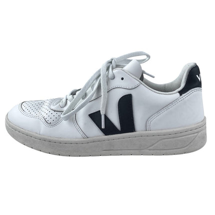 Veja V-10 Women's White Leather Low Top Lace Up Athletic Sneakers Shoes Size 8