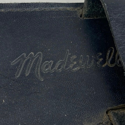 Madewell The Boardwalk Women's Black Dual Strap Slip On Slides Flat Sandals 5.5