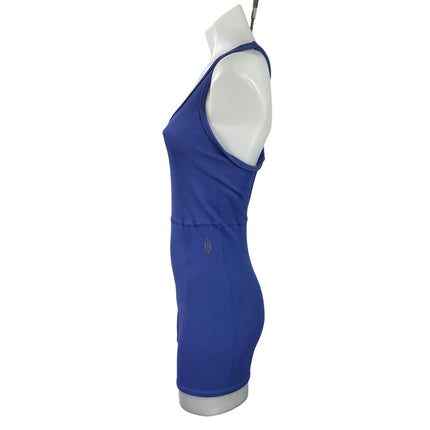 Free People FP Movement Blue Crossback Athletic Bodysuit Romper Shorts Size XS