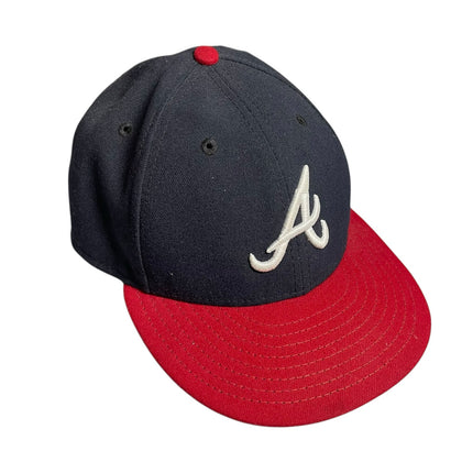 New Era Atlanta Braves On-Field 59Fifty Navy/ Red Embroidered Fitted Cap Hat 7.5