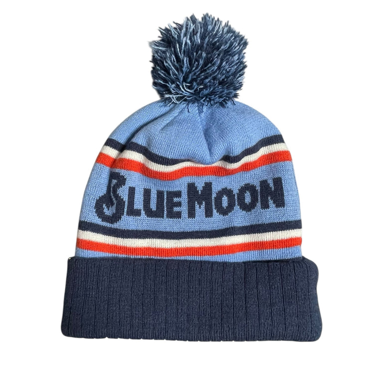 Unisex Blue Colorado State University Blue Moon Striped Knit Pom Pom Beanie OS