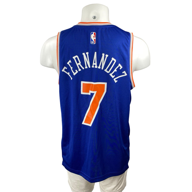 Fanatics Blue Orange Sleeveless Athletic Basketball Jersey Muscle Tank Top Sz M