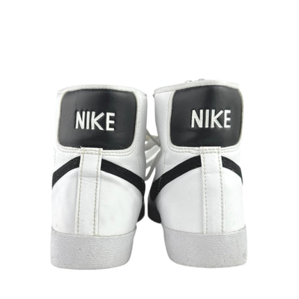 Nike Blazer Mid 77 Women's White Black High Top Lace Up Leather Sneakers Sz 9.5