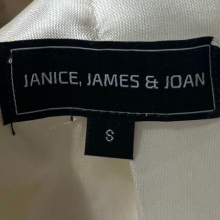 Janice, James & Joan Sleeveless Painted Blazer & Wide Leg Trouser Pants Set Sz S