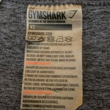 Gymshark Women's Black Gray Long Sleeve Logo Crew Cropped Sweatshirt Top Size XS