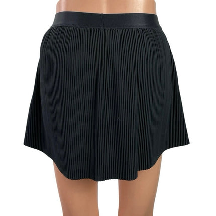 All In Motion Black Pleated Elastic Waist Tennis Golf Athletic Skirt Skort Sz L
