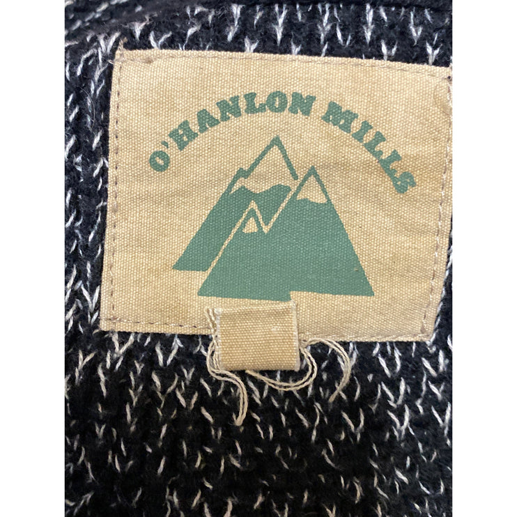 O'Hanlon Mills Men's Black Heather Long Sleeve Crew Neck Knit Sweater Top Size M