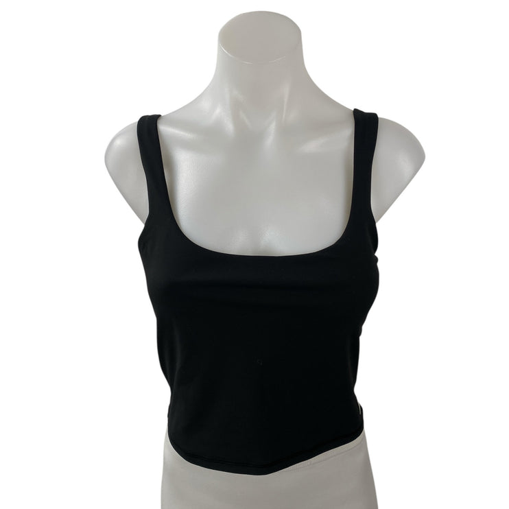 Vuori Black Sleeveless Crop Yoga Gym Workout Activewear Athletic Cami Tank Top M