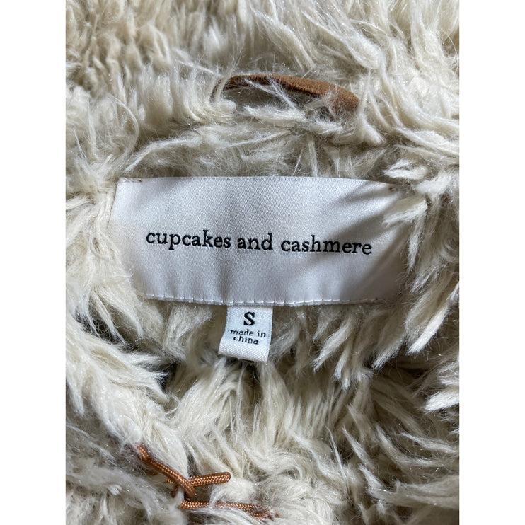 Cupcakes & Cashmere Penny Lane Women's Brown Faux Suede Faux Fur Coat Jacket S