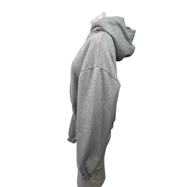 Gymshark Cosy Luxe Zip Through Women's Gray Fleece Hoodie Sweatshirt Top Size M