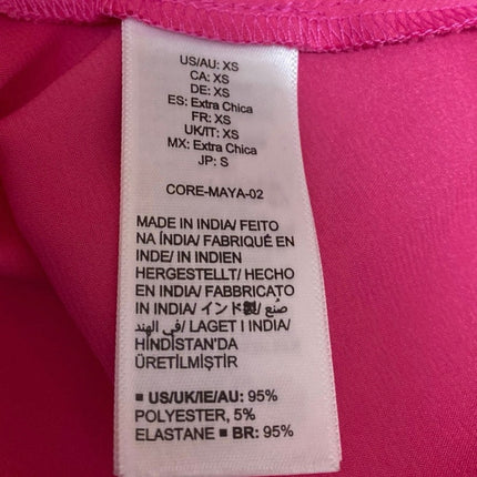 The Drop Women's Pink Silky Satin Mid Straight A-line Flared Slip Skirt Size XS