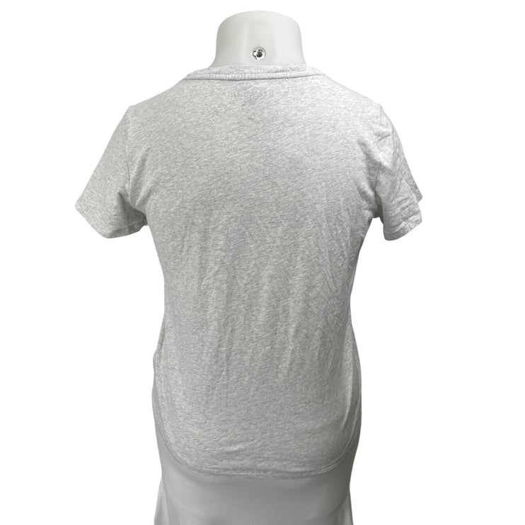 Tommy Hilfiger Sport Women's Gray Knit Short Sleeve Crew Neck Tee T-Shirt Top XL