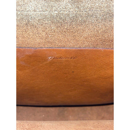 Madewell The Marfa Tan Leather Saddle Flap Crossbody Purse Handbag Size OS