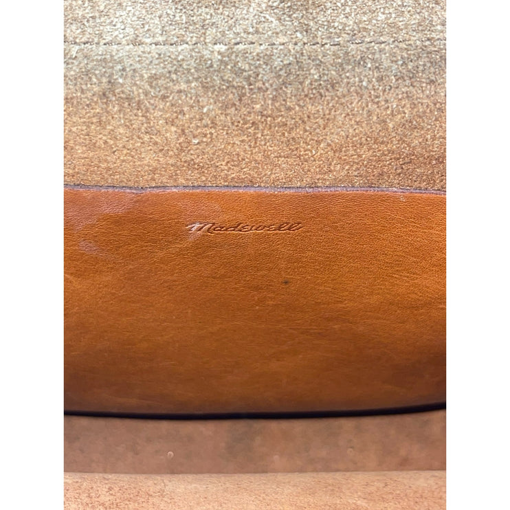 Madewell The Marfa Tan Leather Saddle Flap Crossbody Purse Handbag Size OS