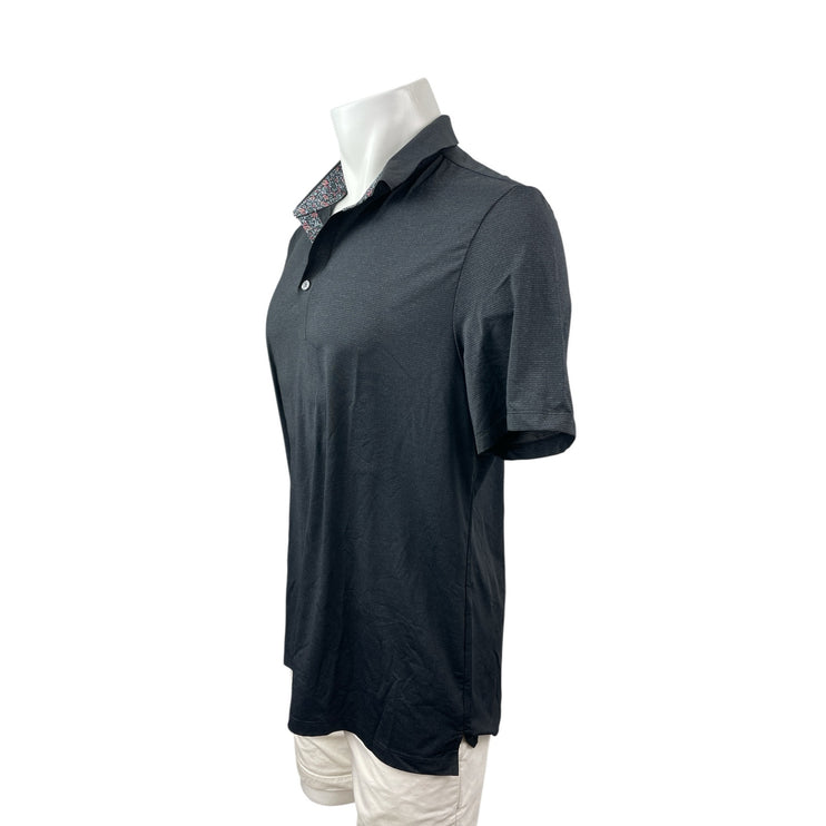 7 Diamonds Performance Men's Gray Collared Short Sleeve Slim Polo Shirt Top Sz M