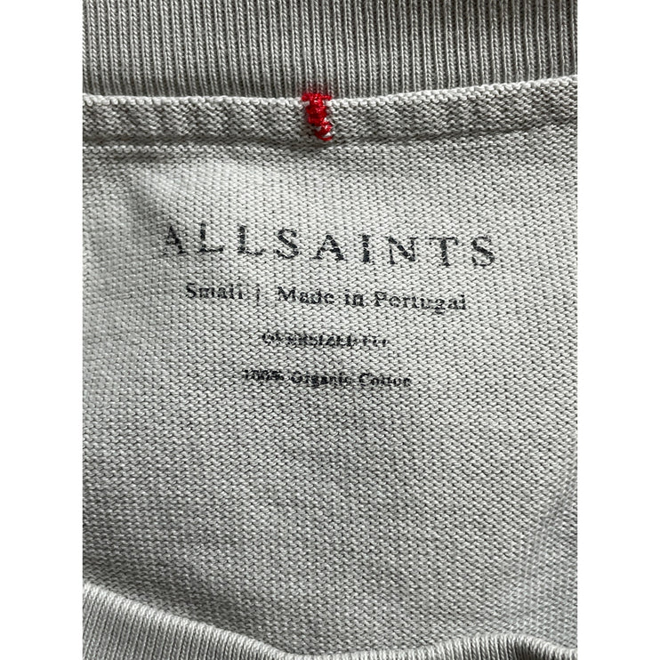 Allsaints Men's Gray Crew Neck Short Sleeve Basic Plain Tee Casual T-Shirt Top S