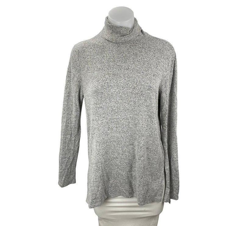 Forever 21 Women's Gray Long Sleeve Turtleneck Knit Cozy Slit Sweater Top Size S