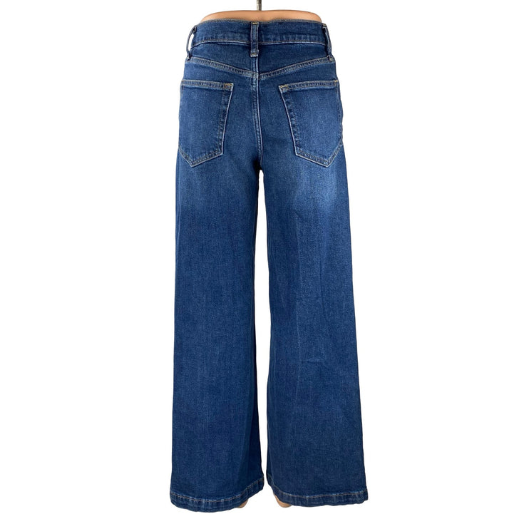 GAP Women's Blue High Rise Baggy Flare Palazzo Wide Leg Denim Jeans Pants Sz 24
