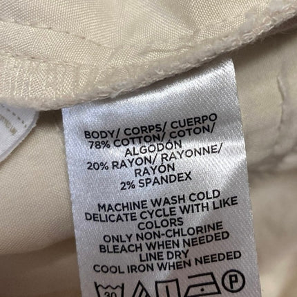 Ann Taylor Women's Beige Skinny Leg High Waist Khaki Chino Trousers Pants Size 0