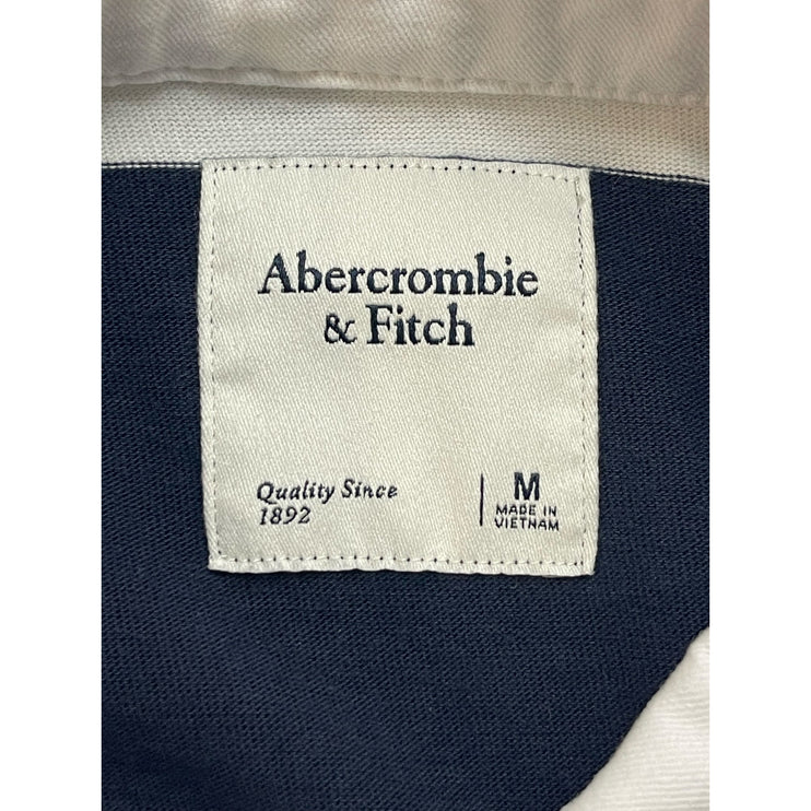 NEW Abercrombie & Fitch Blue Striped Collared Long Sleeve Polo Sweater Dress M