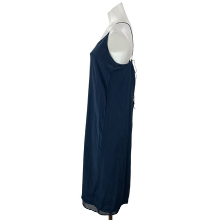 Madewell Navy Blue Sleeveless Scoop Neck Cami Camisole Midi Slip Dress Size 10