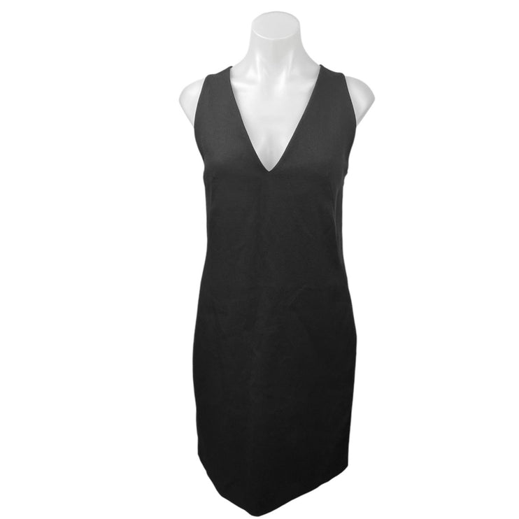 Aritzia Babaton Black Sleeveless V-neck Mini Office Tank Sheath Dress Size 4