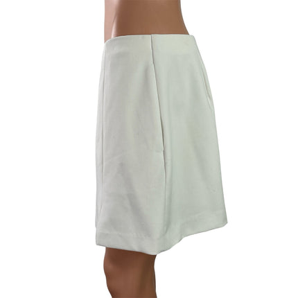 Uniqlo Women's White High Waisted Front Slit Mini Skirt Skort Shorts Size L