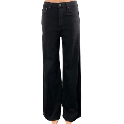 Citizens of Humanity Women's Black High Rise Wide Leg Baggy Denim Jeans Size 27