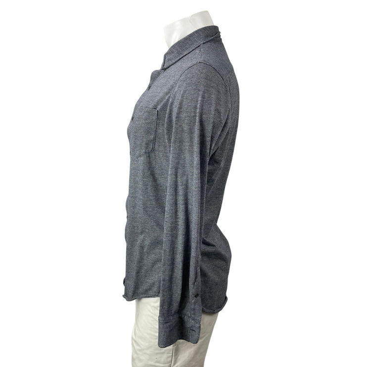 Bonobos Men's Gray Long Sleeves Collared Slim Fit Button Down Shirt Top Size S