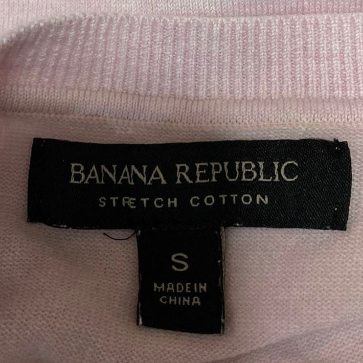 Banana Republic Pink Long Sleeve Button Down Stretch Cardigan Sweater Top Size S
