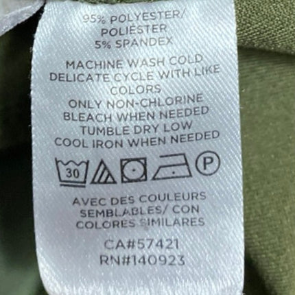 Ann Taylor LOFT Women's Green Straight Wide Leg High Waist Trousers Dress Pants S