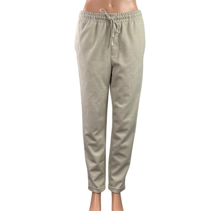 Zara Women's Gray High Waisted Drawstring Tapered Trousers Sweat Pants Size M