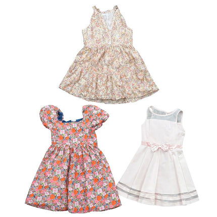 Set of 3 Kids Girls Zara J.Crew Calvin Klein Floral Bow Sleeveless Dress Size 10