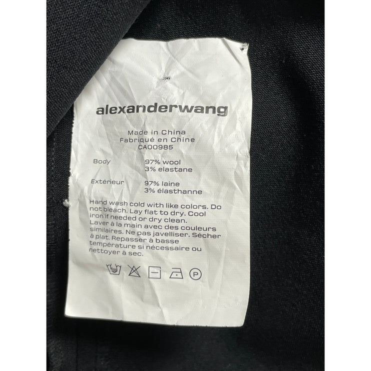 Alexander Wang Black Wool Sleeveless Scoop Neck Cami Camisole Mini Slip Dress 6