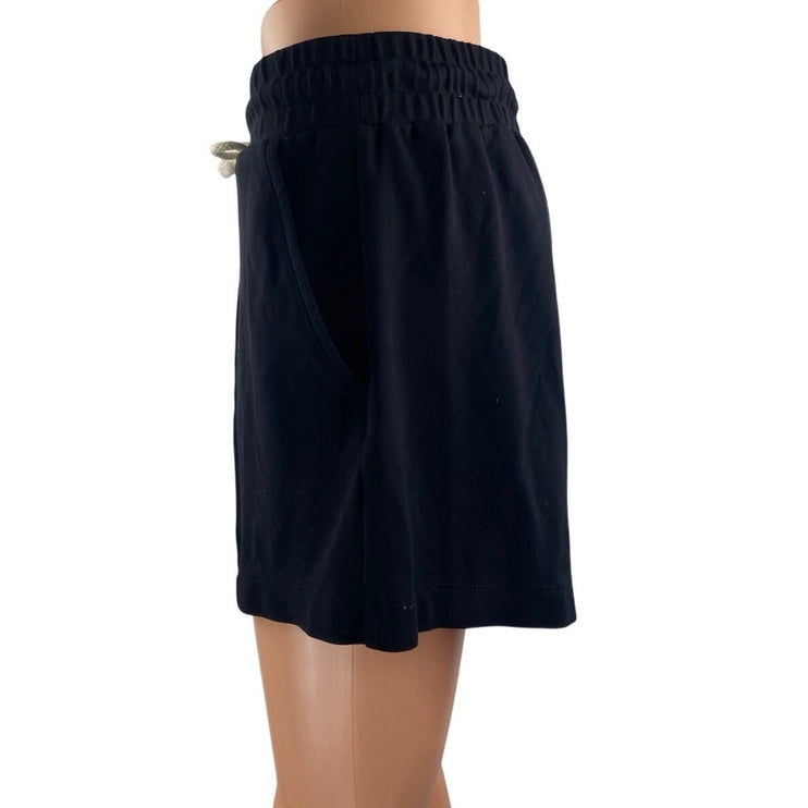 Ann Taylor LOFT Black Drawstring High Waisted Pleated Casual Mini Shorts Size S