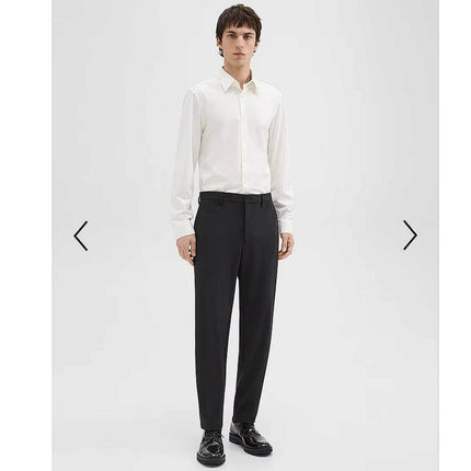 NEW $225 Theory Men’s Black Zaine Ankle Stretch Straight Chino Pants Size 36