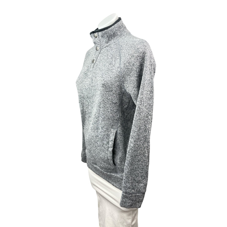 Sonoma Women's Gray Heather Henley Turtleneck Long Sleeve Sweater Top Size S
