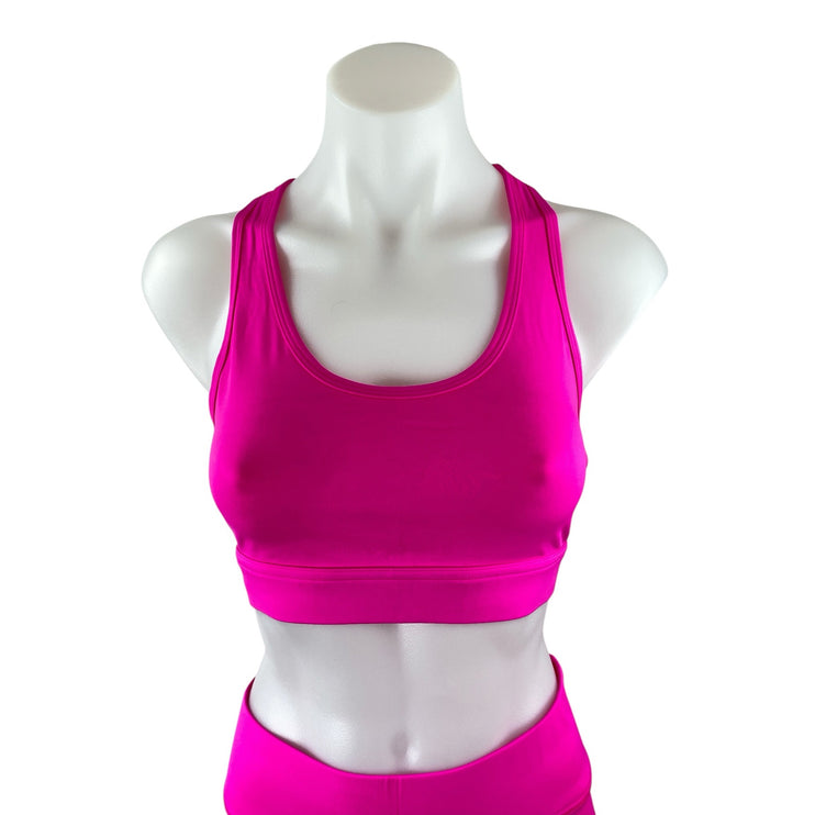 All Access Pink Racerback Cropped Top Leggings Yoga Athletic Two Piece Set Sz S